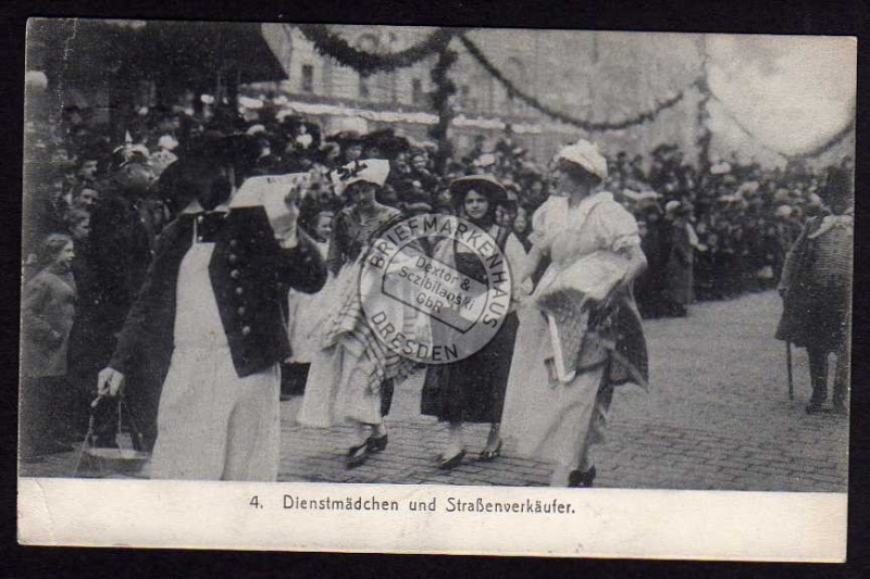 Dienstmädchen u. Straßenverkäufer Hamburg 1913 