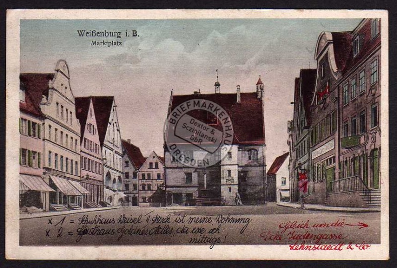 Weißenburg i. B. Markt Gasthaus Goldener Adler 