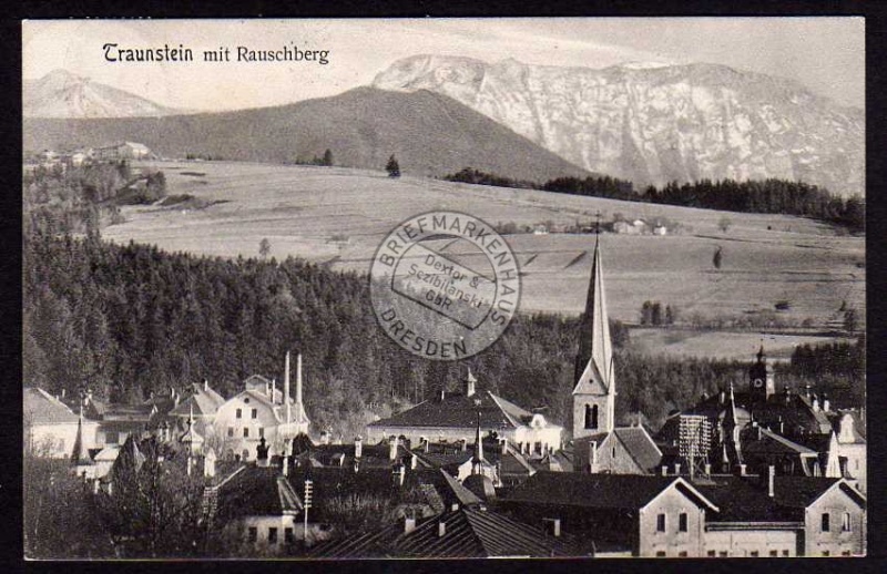 Traunstein Rauschberg 1909 Briefträgerstempel 