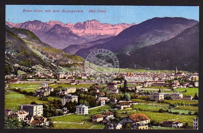 Bozen Gries mit Rosengarten Süd Tirol 