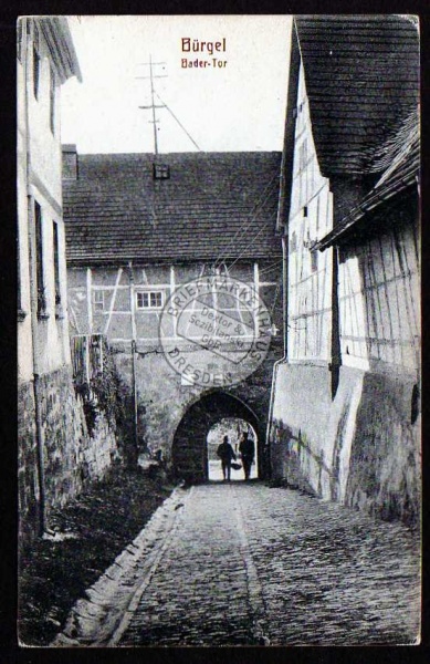 Bürgel Bader Tor Bahnpost 1923 