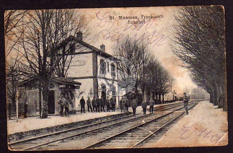 St. Masmes Gare Bahnhof ca. 1917 