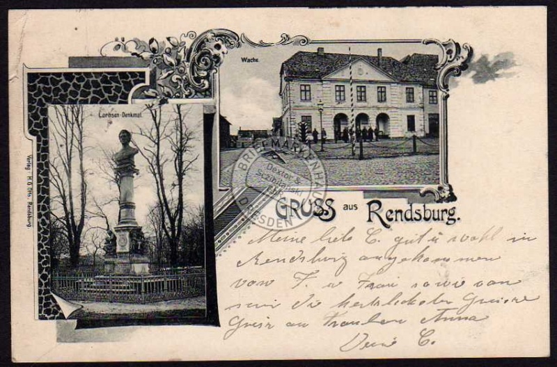 Rendsburg Wache Denkmal 1900 