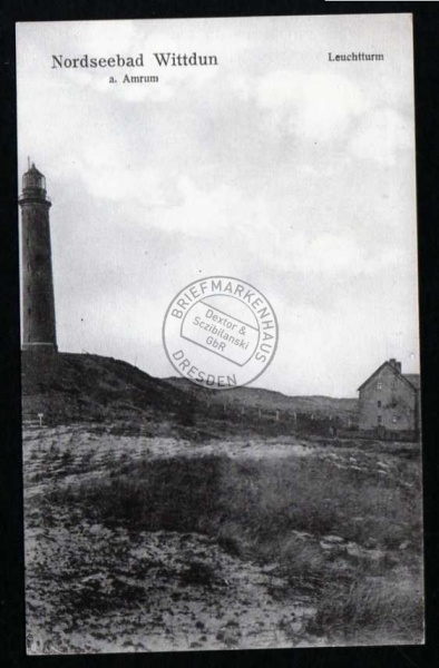 Wittdun a. Amrum Leuchtturm Vuurtoren 1909 