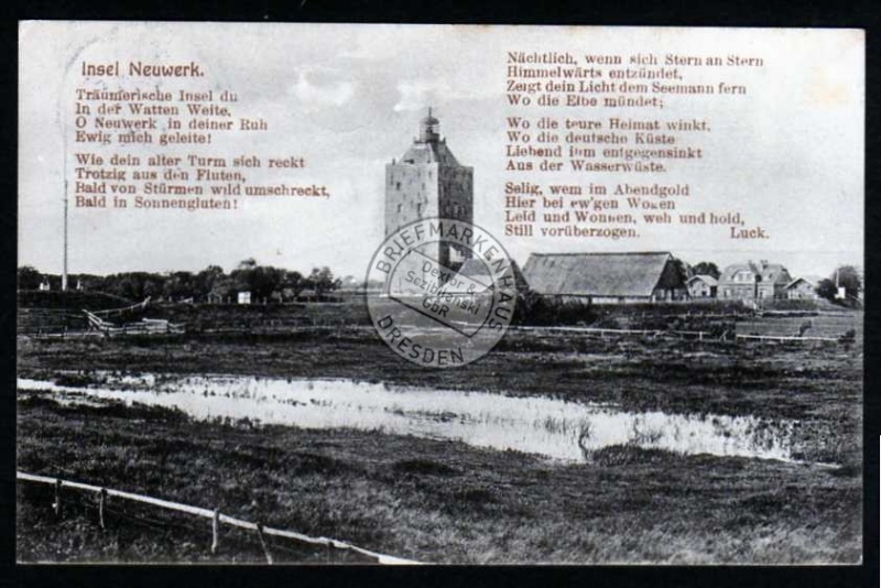 Insel Neuwerk Leuchtturm Leuchtfeuer 1913 