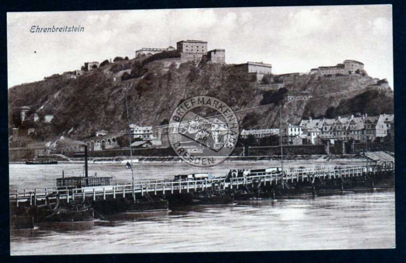 Ehrenbreitenstein 1912 Brücke Behelfsbrücke ? 