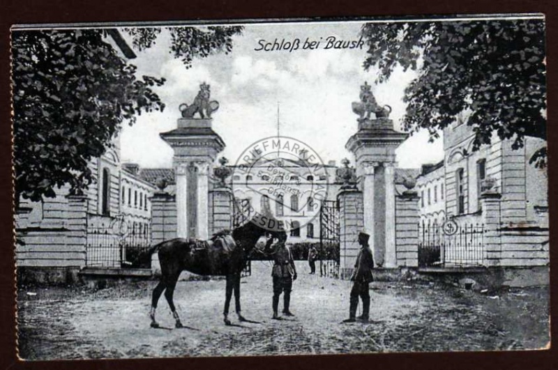 Schloß bei Bausk Feldpost 1917 Ostfront 