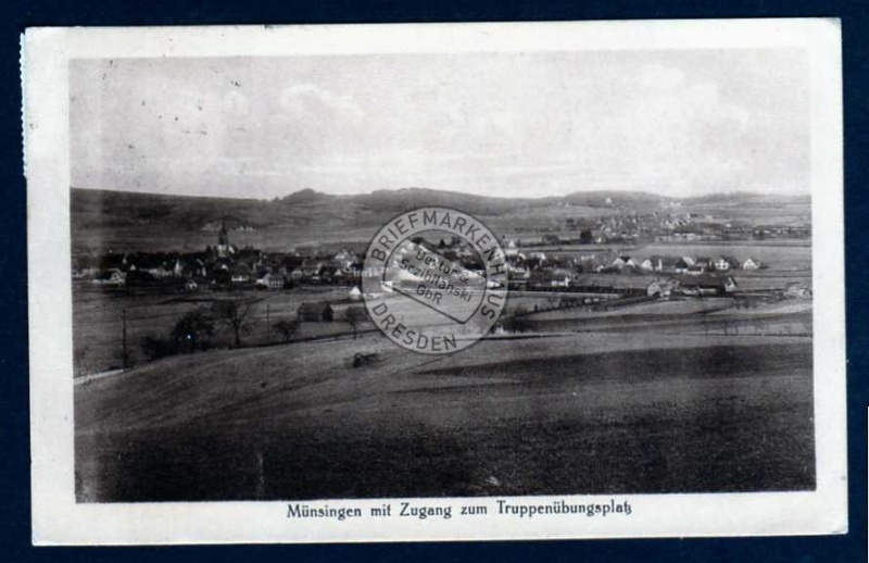 Münsingen 1927 mit Zugang Truppenübungsplatz 