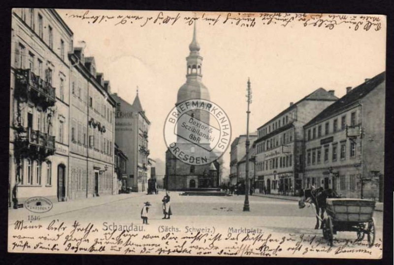 Bad Schandau Sächs. Schweiz Marktplatz 1906 