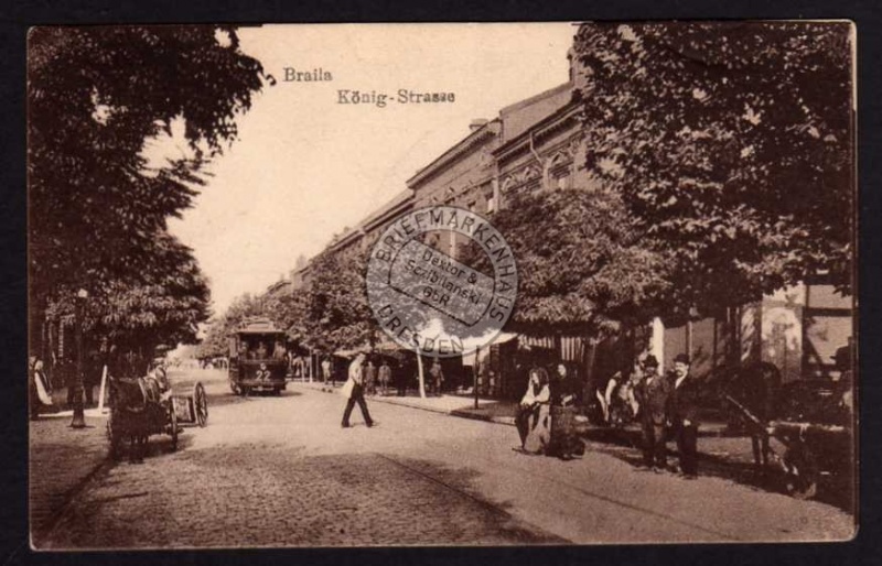 Braila König Strasse Strassenbahn ca 1916 1918 