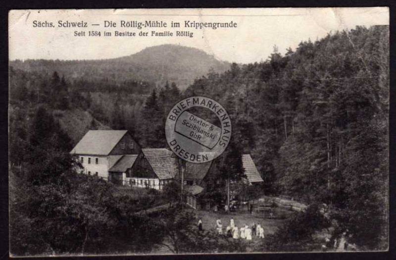 Sächsische Schweiz 1930 Mühle Krippengrunde 