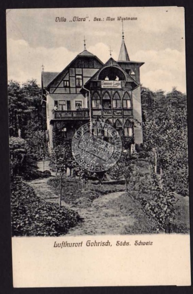 Gohrisch Sächs. Schweiz Villa Clara  Wustmann 