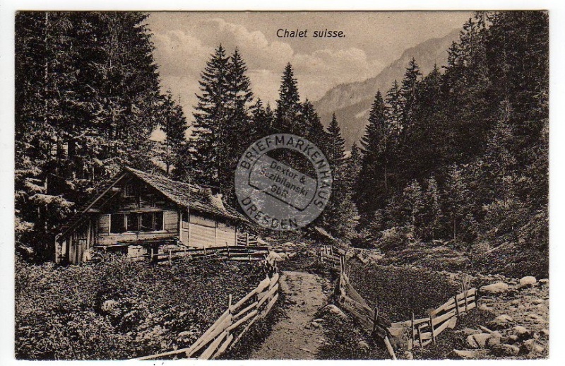 Chalet suisse , datiert 1912 