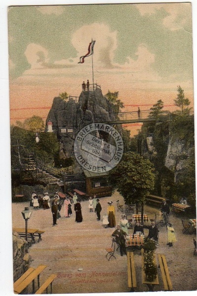 Jonsdorf 1906 Nonnenfelsen Gesellschaftsplatz 