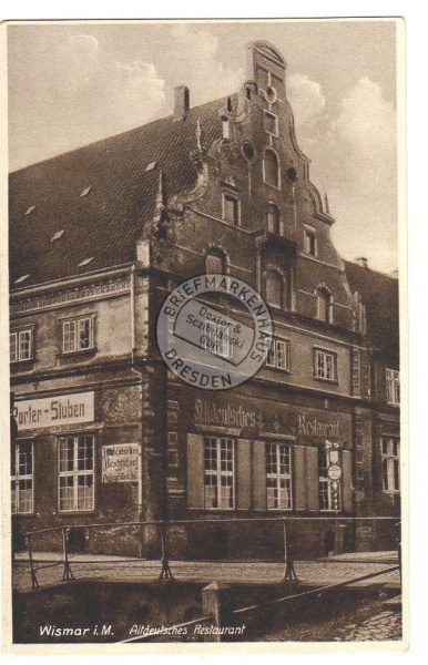 Wismar Altdeutsches Restaurant 1931 Gasthaus 