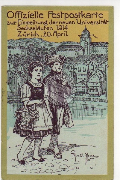 Zürich Einweihung Uni Sechseläutern 1914 