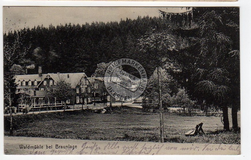 Waldmühle bei Braunlage 1915 