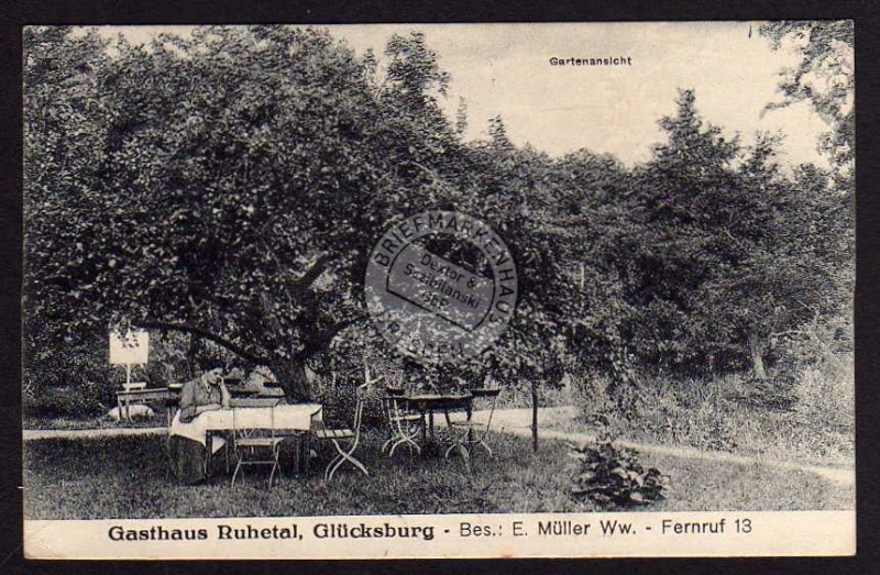 Glücksburg 1925 Gasthaus Ruhetal Bes. E. Mülle 