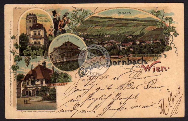 Dornbach bei Wien Litho Restaurant Sängerwarte 