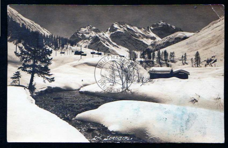 Davos Dorf Sertigtal Winter 1924 