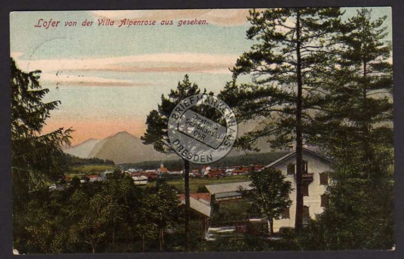 Lofer von der Villa Alpenrose gesehen 1908 