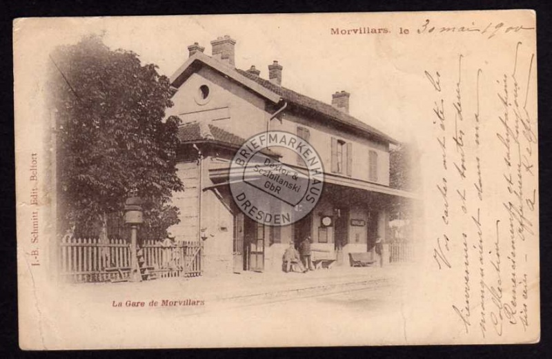 Morvillars Morsweiler 1900 Bahnhof La Gare 