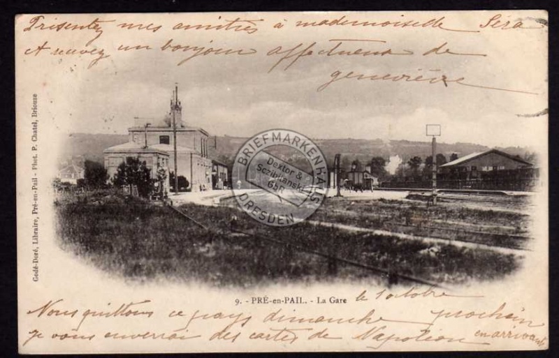 Pré-en-Pail 1903 Bahnhof La Gare 