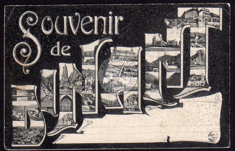 Dinant Buchstaben Karte 1918 