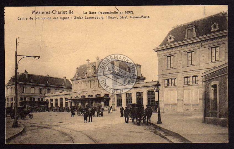 Mezieres Charleville La Gare Bahnhof 1916 