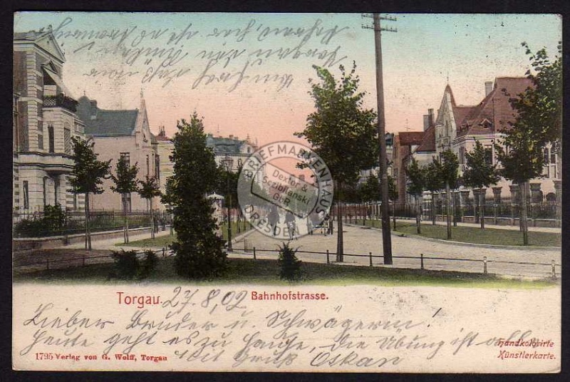 Torgau Bahnhofstraße 1902 