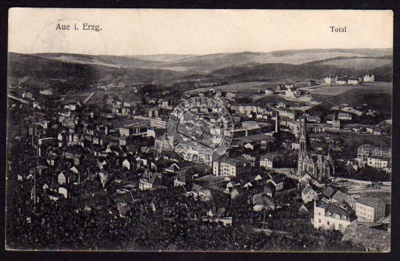 Aue Erzgeb. Totalansicht 1908 