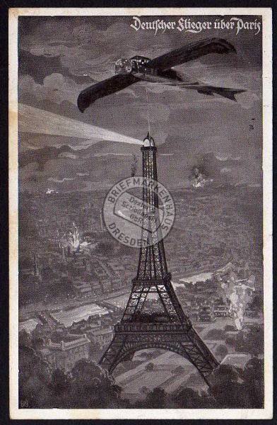 Paris Deutscher Flieger Paris Flugzeug 1915 