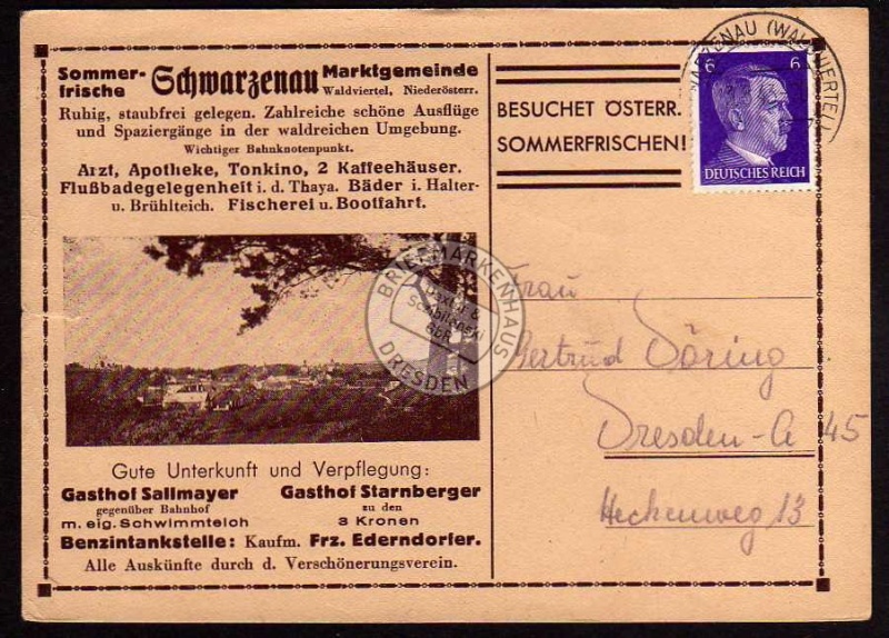 Schwarzenau Österr. Sommerfrischen 1943 