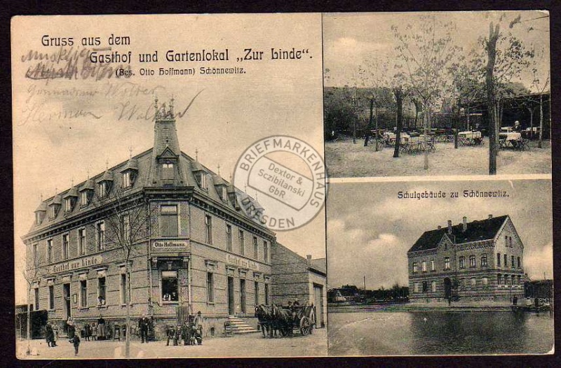 Käbschütztal Schönnewitz Gasthof Z. Linde 1912 