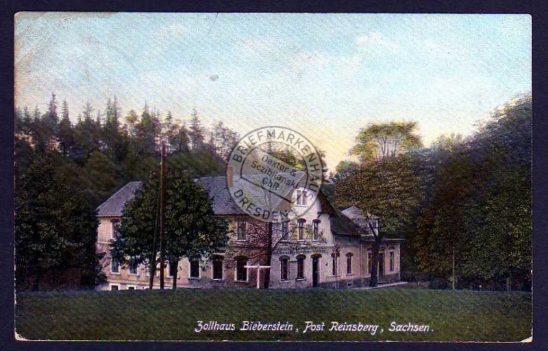 Zollhaus Bieberstein Post Reinsberg 1909 