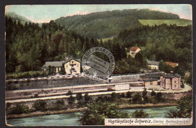 Bahnhof Station Rentzschmühle 1910 