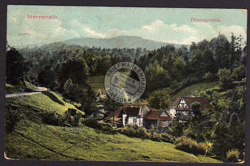 Herrenalb Plotzsägmühle 1917 