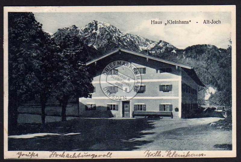 Alt Joch b. Kochel Haus Kleinhans 1929 Altjoch 