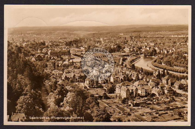 Saarbücken Luftbild Flugzeugaufnahme 1939 