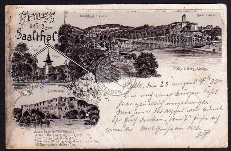 Saalthal Saalschloss Brauerei 1898 Peissnitz 