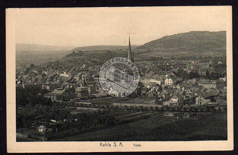 Kahla S.A. Total Vordergrund Bahnhof 