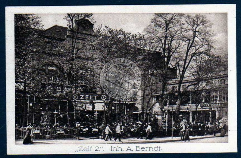 Berlin 1926 Zelt 2 Inh. A. Berndt Biergarten 
