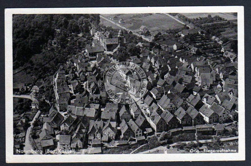 Naumburg 1950 Bez. Kassel Fliegeraufnahme 