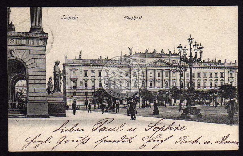 Leipzig Hauptpost 1904 