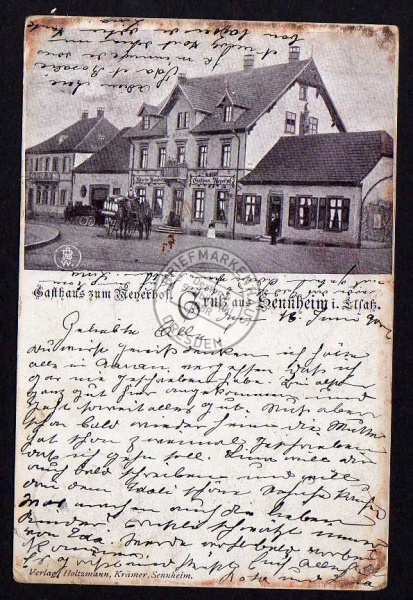 Sennheim Elsaß Gasthaus zum Meyerhof 1900 