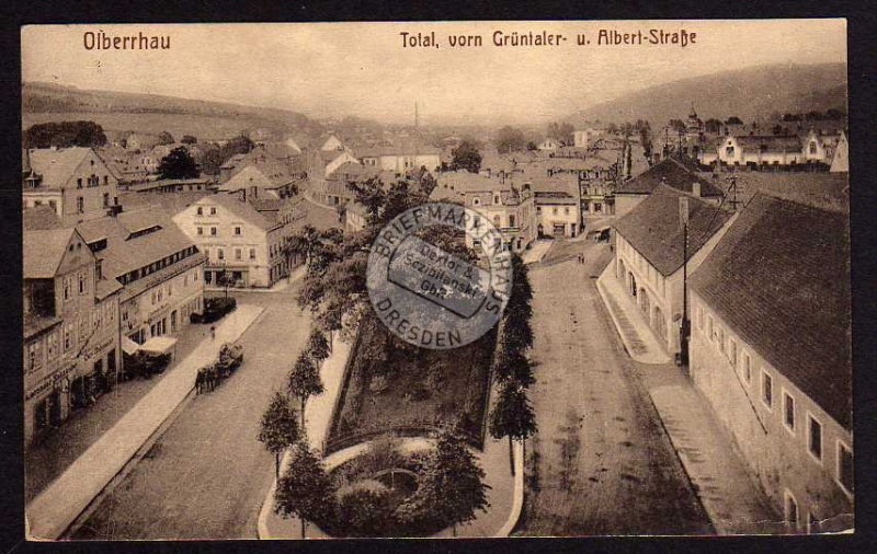 Olbernhau Total Grüntaler - Albertstraße 1927 