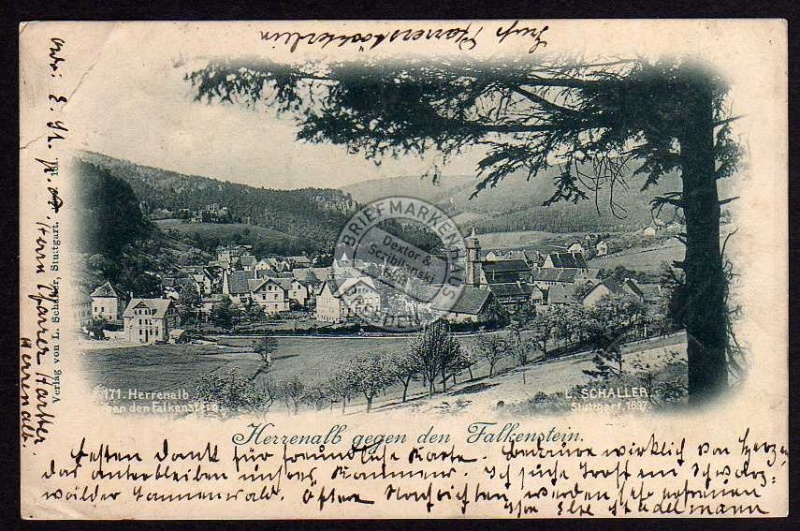 Herrenalb gegen den Falkenstein 1897 