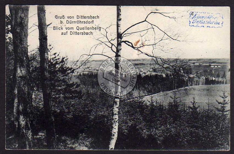 Dittersbach b. Dürrröhrsdorf 1912  Quellenberg 