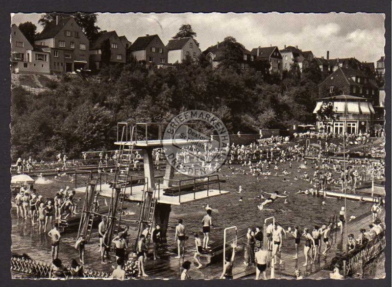 Velbert Schwimmbad 1963 Sprungturm 