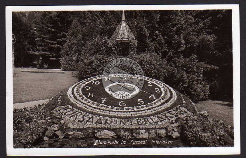 Interlaken Blumenuhr im Kursaal 1939 